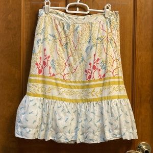 Anthropologie Viola Ruffle Hem Skirt